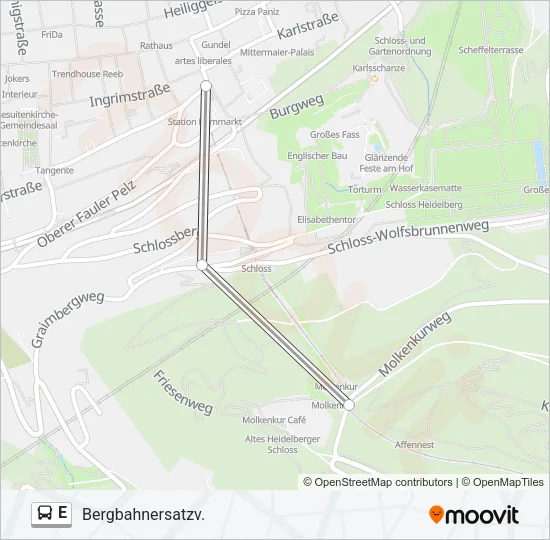 E Bus Line Map