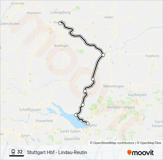32 Train Line Map
