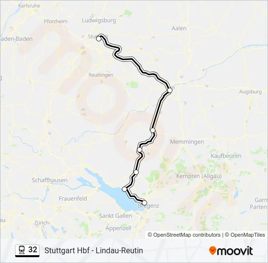 32 Train Line Map