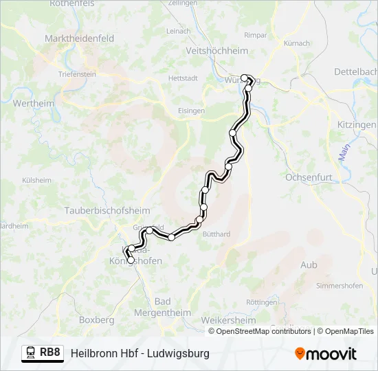 RB8 Train Line Map