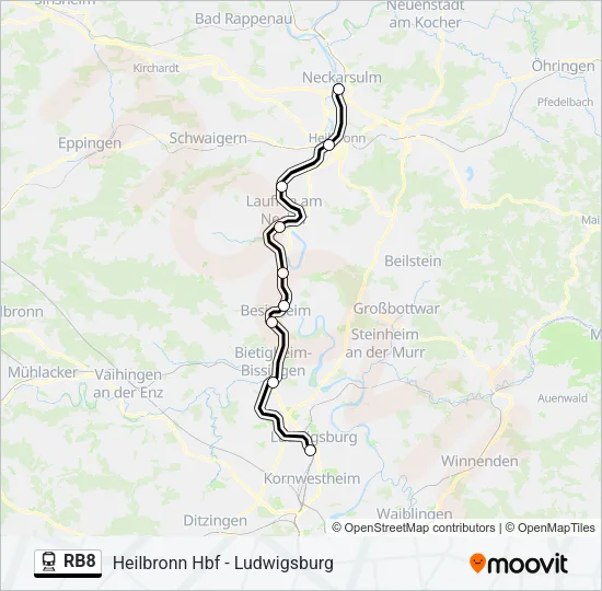 RB8 Train Line Map