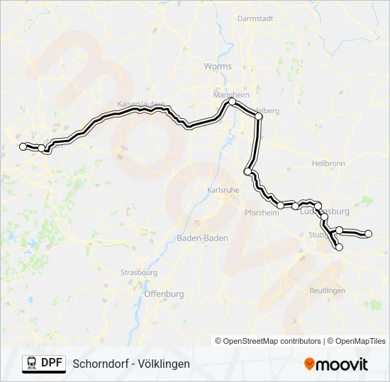 Bahnlinie DPF Karte