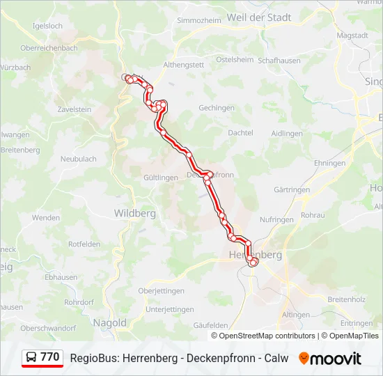 770 Bus Line Map