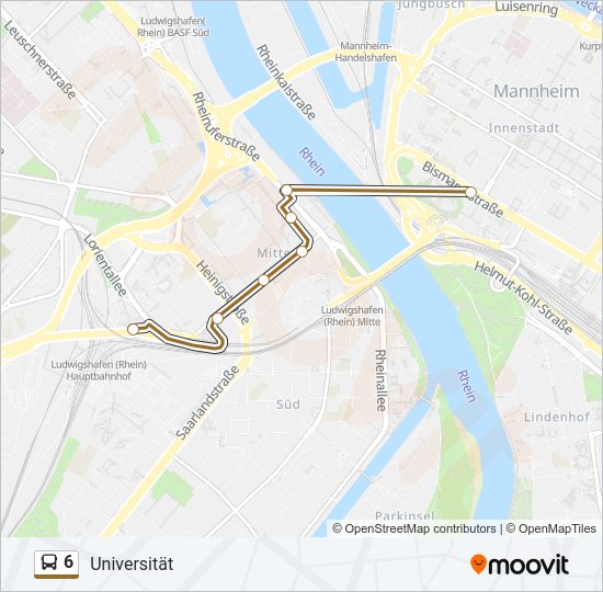 6 Bus Line Map