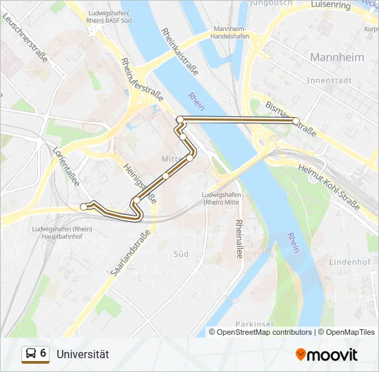 6 Bus Line Map