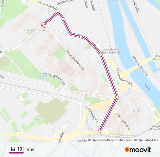 10 Bus Line Map