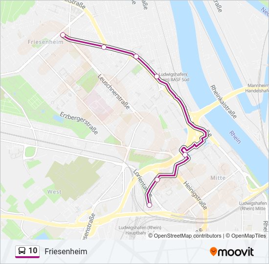 10 Bus Line Map