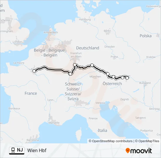 NJ Train Line Map