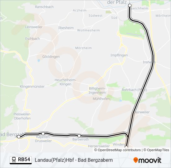 RB54  Line Map