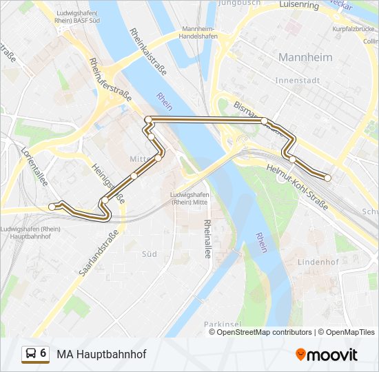 6 Bus Line Map
