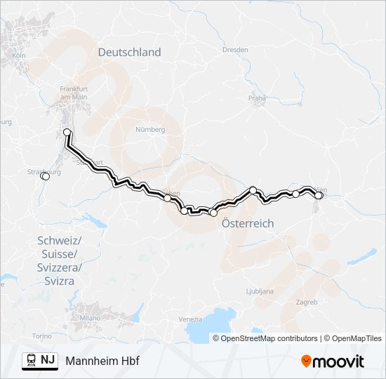 NJ Train Line Map