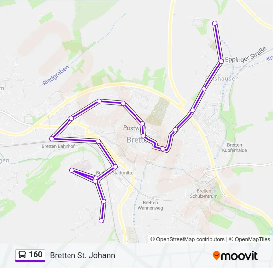 160 Bus Line Map