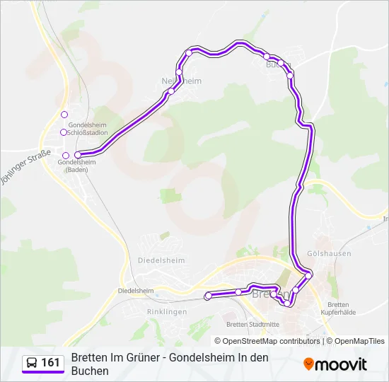 161 Bus Line Map