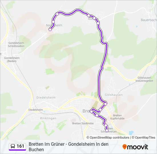 161 Bus Line Map