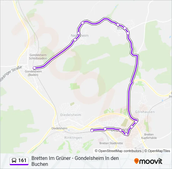 161 Bus Line Map