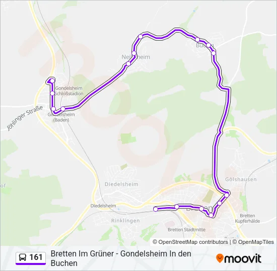 161 Bus Line Map
