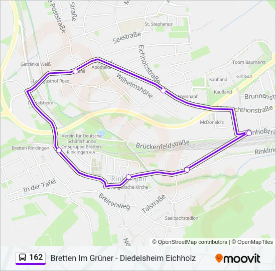 162 Bus Line Map
