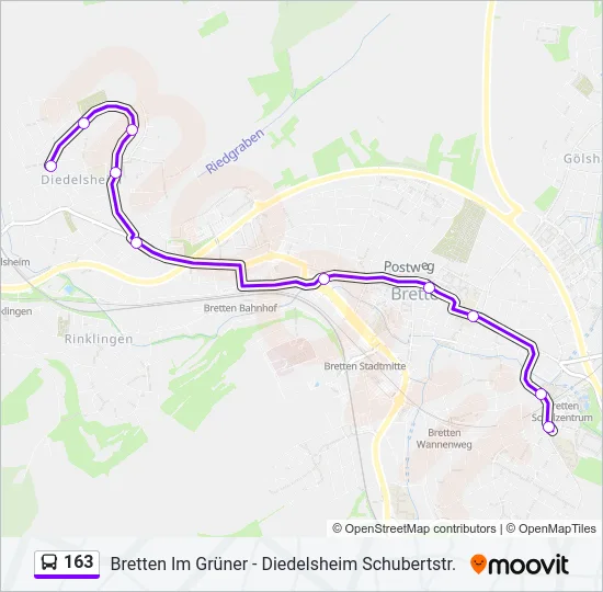 163 Bus Line Map
