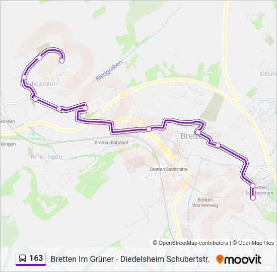 163 Bus Line Map