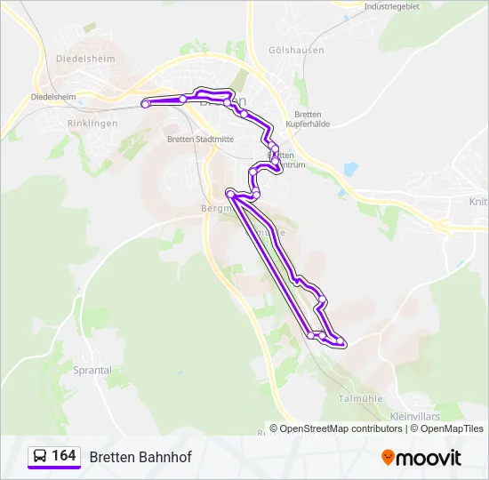 164 Bus Line Map