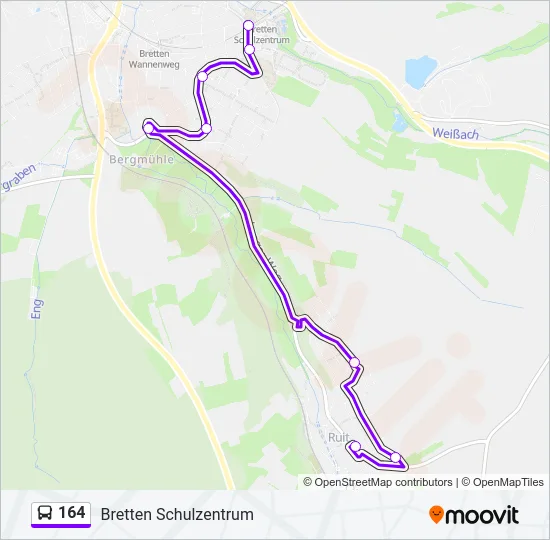 164 Bus Line Map