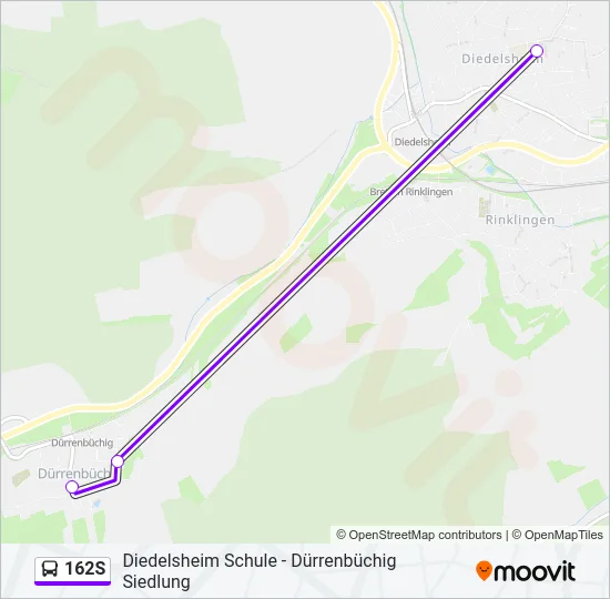 162S Bus Line Map