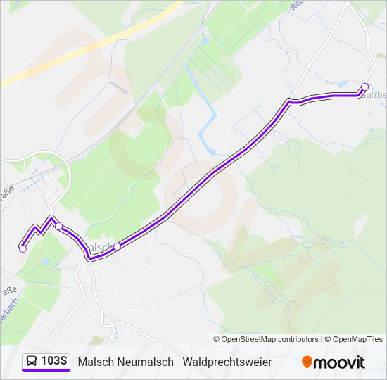 103S Bus Line Map