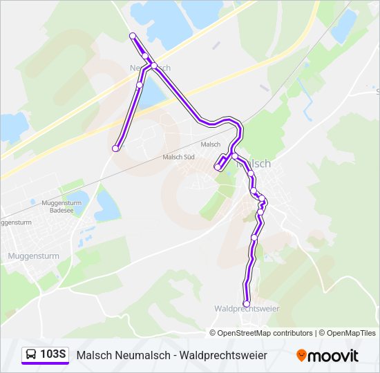 103S Bus Line Map