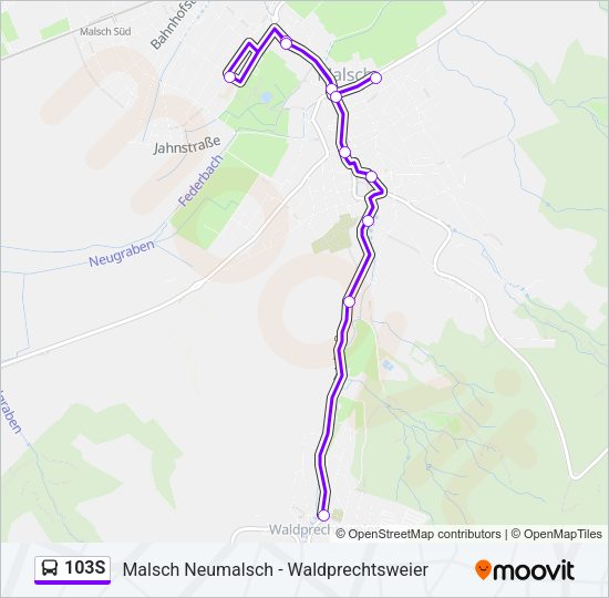103S Bus Line Map