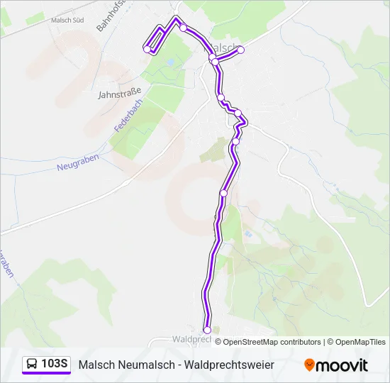 103S Bus Line Map