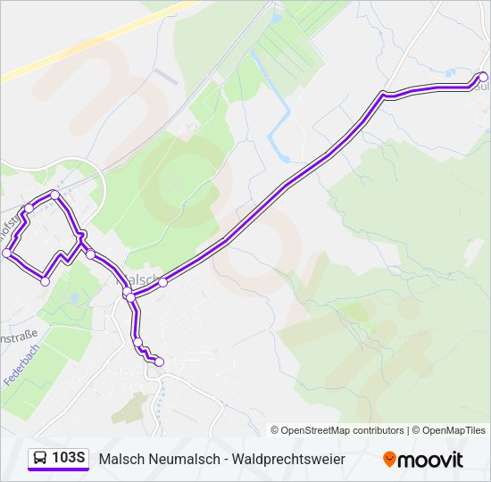 103S Bus Line Map