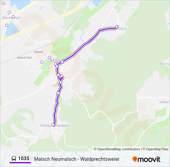 103S Bus Line Map