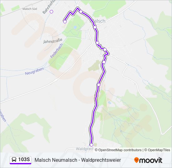 103S Bus Line Map