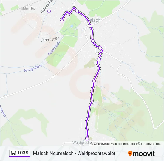103S Bus Line Map