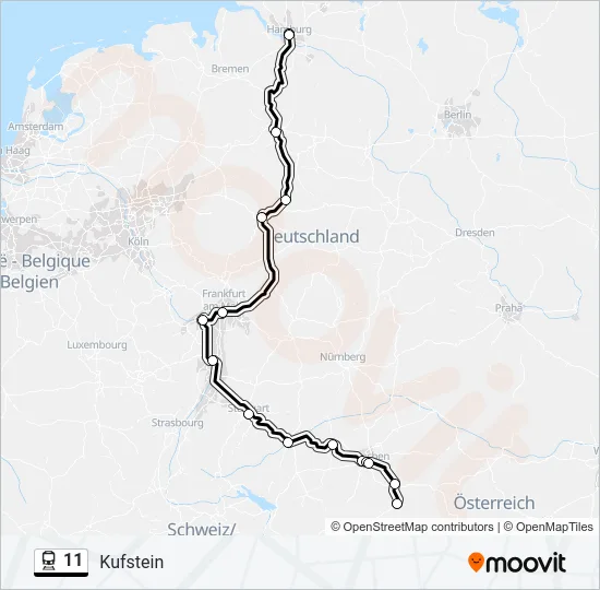 11 Train Line Map