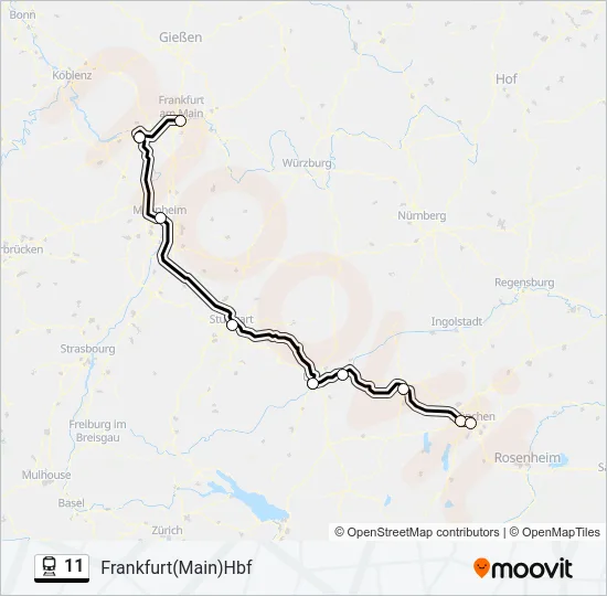 11 Train Line Map