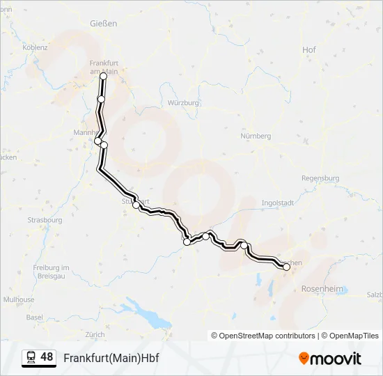 Поезд 48: карта маршрута