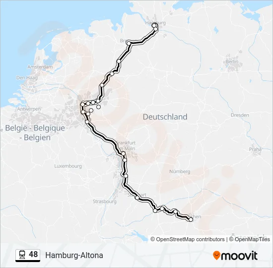 Bahnlinie 48 Karte