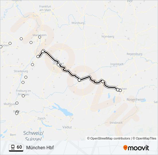 Поезд 60: карта маршрута