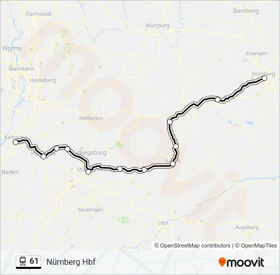 61 Train Line Map