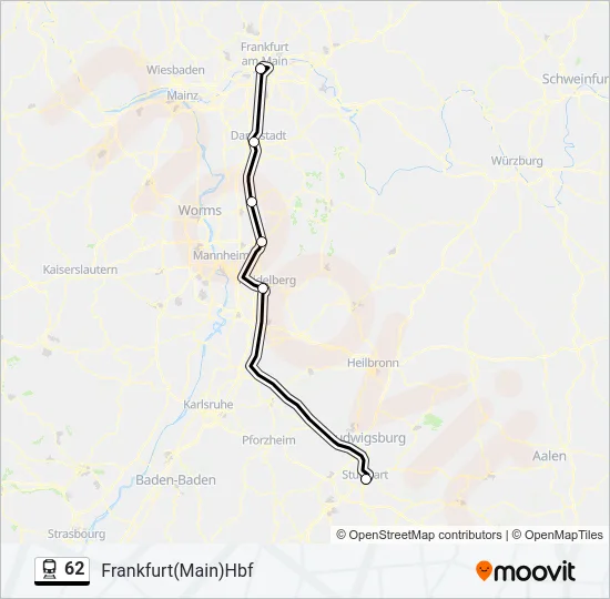62 Train Line Map