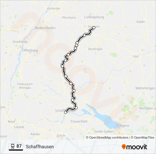 87 Train Line Map
