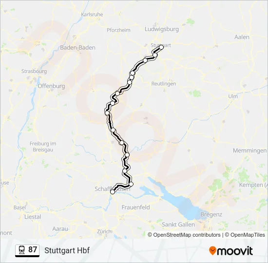 87 Train Line Map