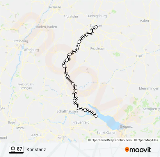 87 Train Line Map