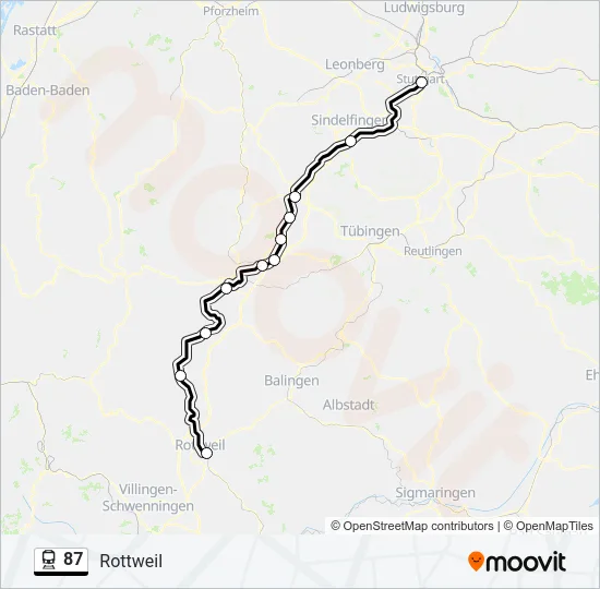 87 Train Line Map