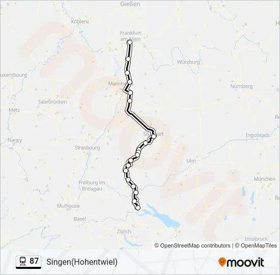 87 Train Line Map