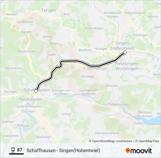 87 Train Line Map