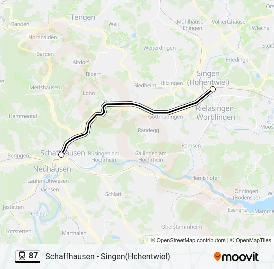 87 Train Line Map