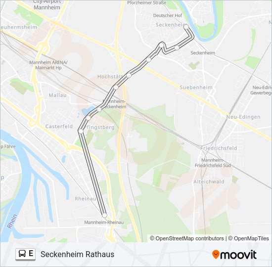 E Bus Line Map