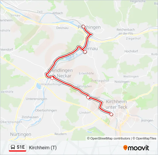 S1E Bus Line Map